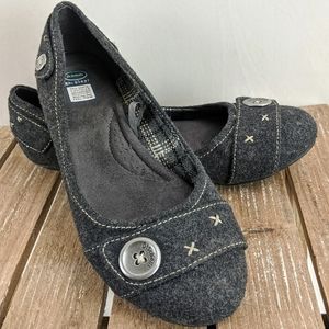 Dr Scholl's Shoes Womens Sz 9 Fielding Flats Gray